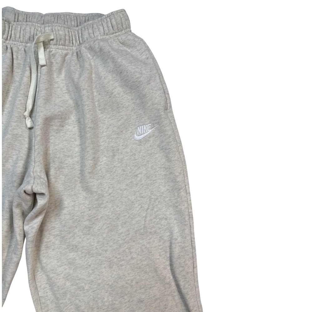 Nike Sweatpants Womens Small Oatmeal Fleece Joggers Drawstring Logo - Picture 2 of 7